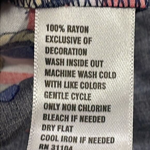 NWOT Crown & Ivy Button Front Belted Nautical Flag Dress. Size M Medium 8/10 - Picture 9 of 9